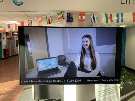 Leicester College cuts paper use with nsign.tv digital signage platform