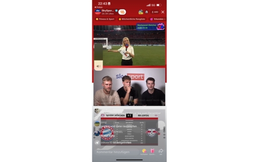 Vizrt powers Sky Sports Germany’s first vertical screened Tik Tok football match