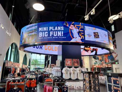 Houston Astros team store opens with Datapath powered visual highlight