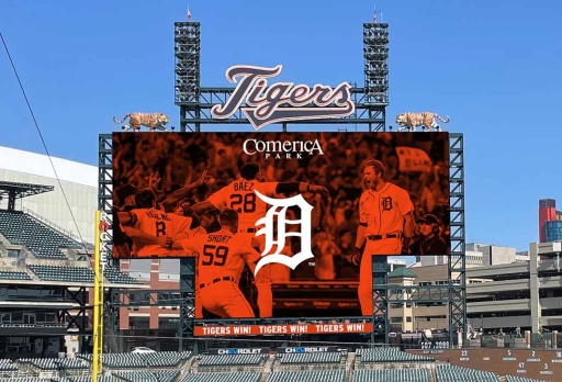 Detroit Tigers debuts second-largest video display in baseball from Daktronics