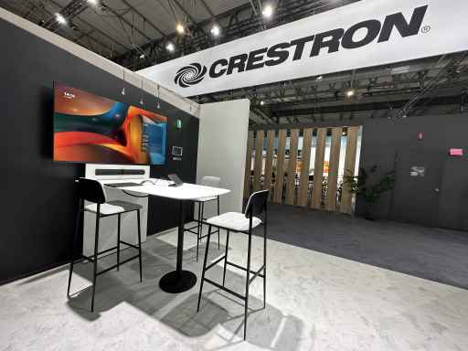 Holzmedia outfits Crestron booth with premium furniture at ISE and Europe Experience