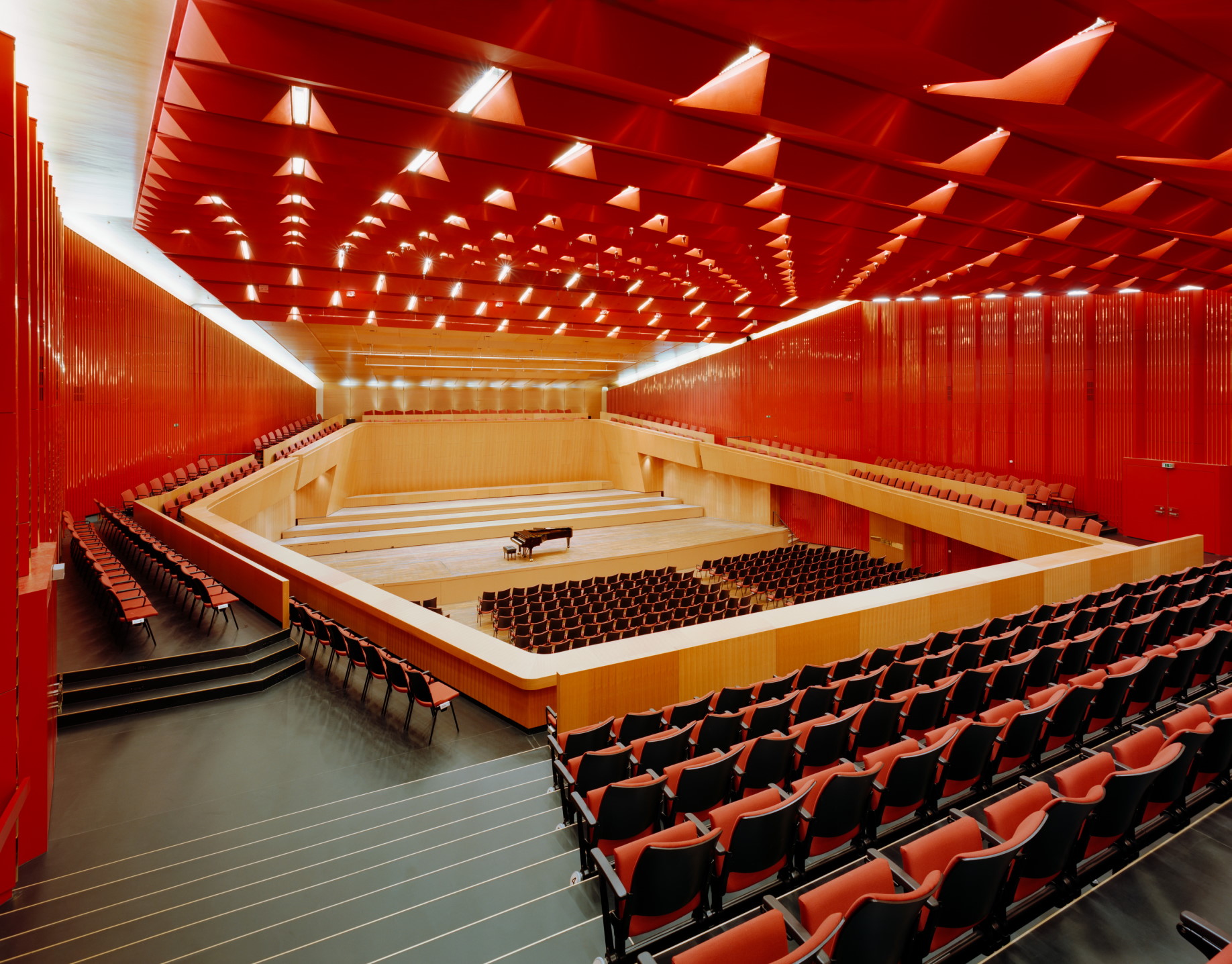 Broadcaster’s control room in the Saarbrücken Congress Hall equipped with Lawo