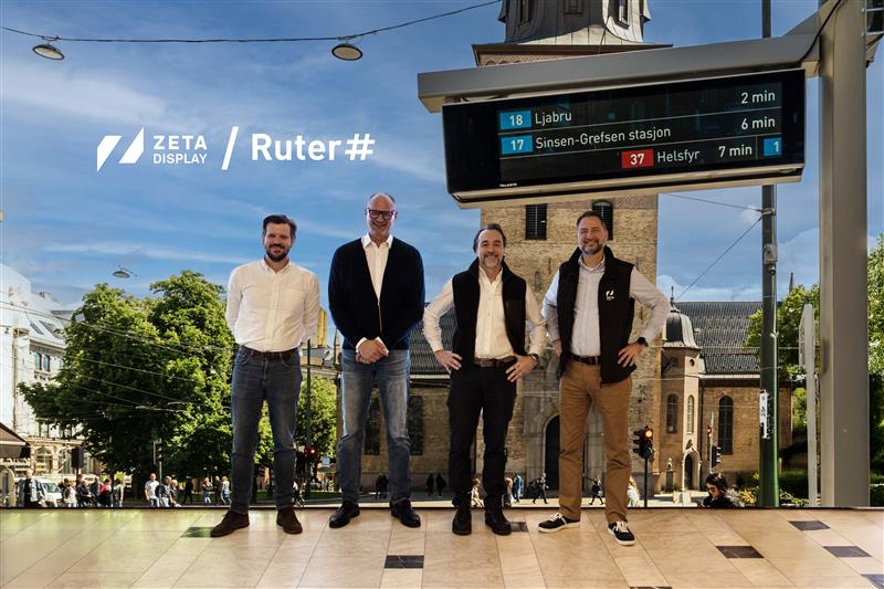 ZetaDisplay signs digital signage framework agreement for Oslo public transport network