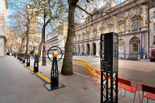 Art install to celebrate 100 years of radio brings calm to busy London thoroughfare