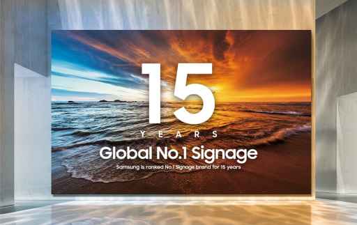 Samsung Electronics named top signage manufacturer for 15th year by Omdia